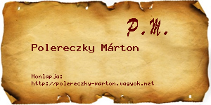 Polereczky Márton névjegykártya